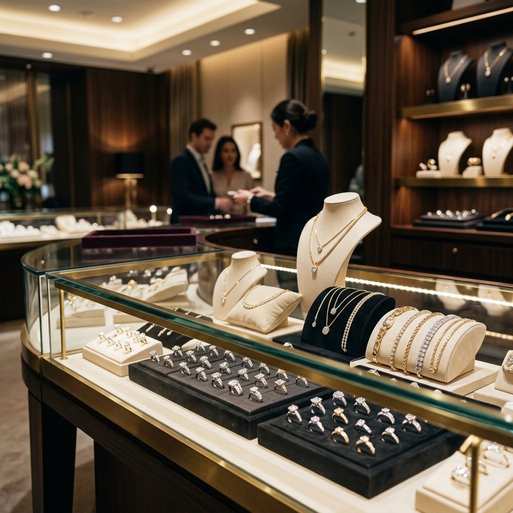 Jewelry brand lookbook catalog page with enquiry form