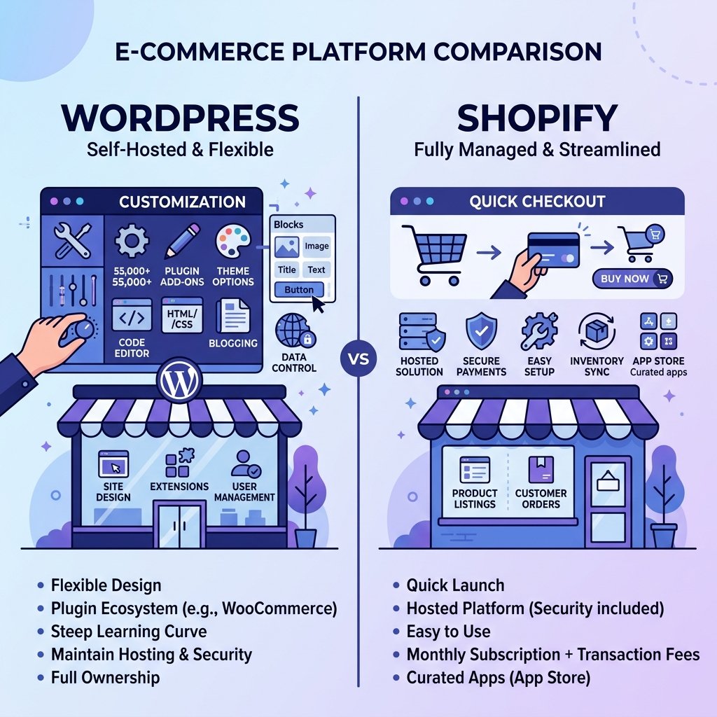 WordPress vs Shopify for Local Sellers in Delhi NCR